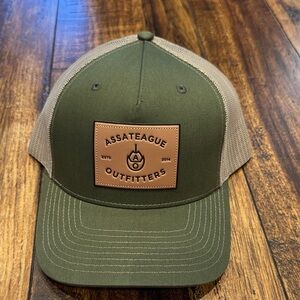 Leather patch hat